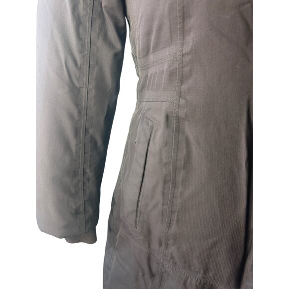 The North Face Parka Coat HyVent Goose Down Hooded Brown Winter Women’s Small - Picture 8 of 16